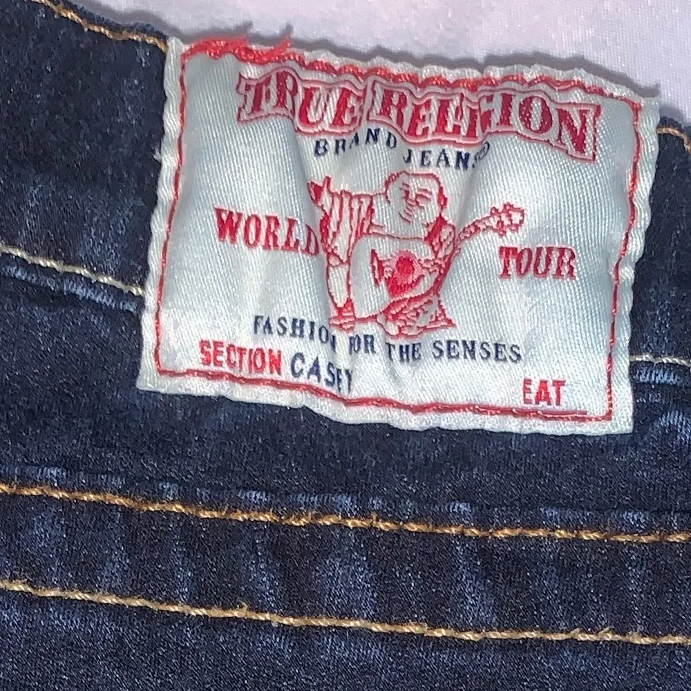 TRUE RELIGION Casey Dark Blue Jeans Size 24 - Image 4