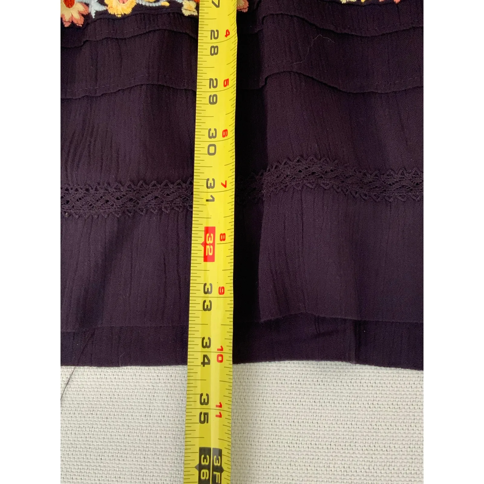 Free People Pasadena Embroidered Long Sleeves Mini Dress Small S - Image 10