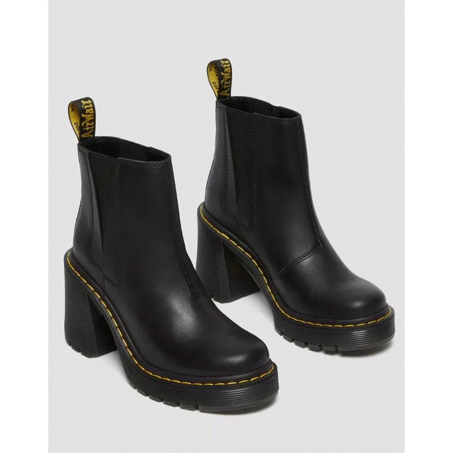 Dr. Martens Spence Leather Flared Heel Chelsea Boots in Black - Image 3