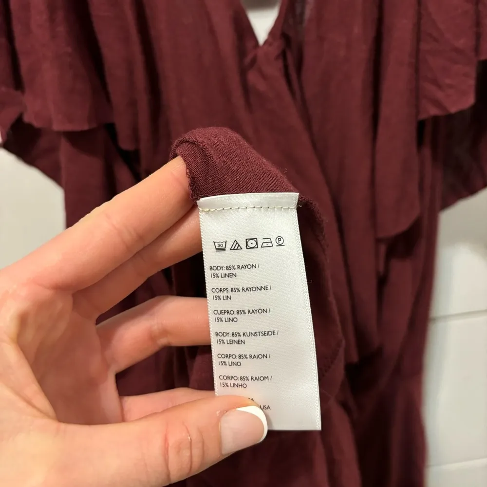 Free People Darling Mini Dress Maroon NWT - Image 7