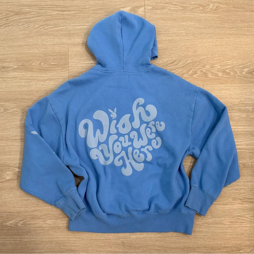 Pacsun Blue Playboy Hoodie - Image 5