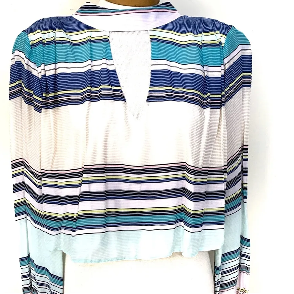 Wildfox NWT  Nautical Striped Open Back Knit Top with Ties - Image 6