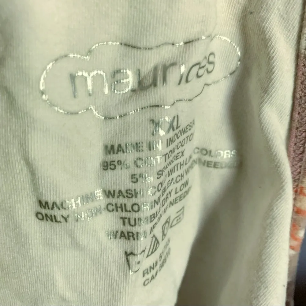 MAURICES Printed Racerback Tank w Built in Bra XXL - Image 4