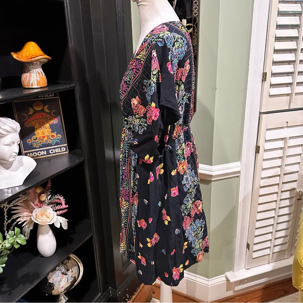 Angie Boho Floral Embroidered Tunic Top – Size 3X - Image 6