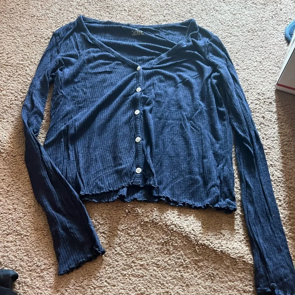 Aerie medium blue blouse - Image 2