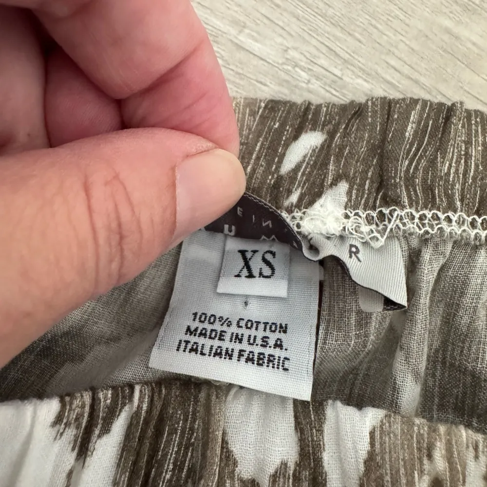 Bryn Walker 100% Cotton Sand Eli Pants Cropped Flowy Wide Leg Artsy Ikat Size XS - Image 10