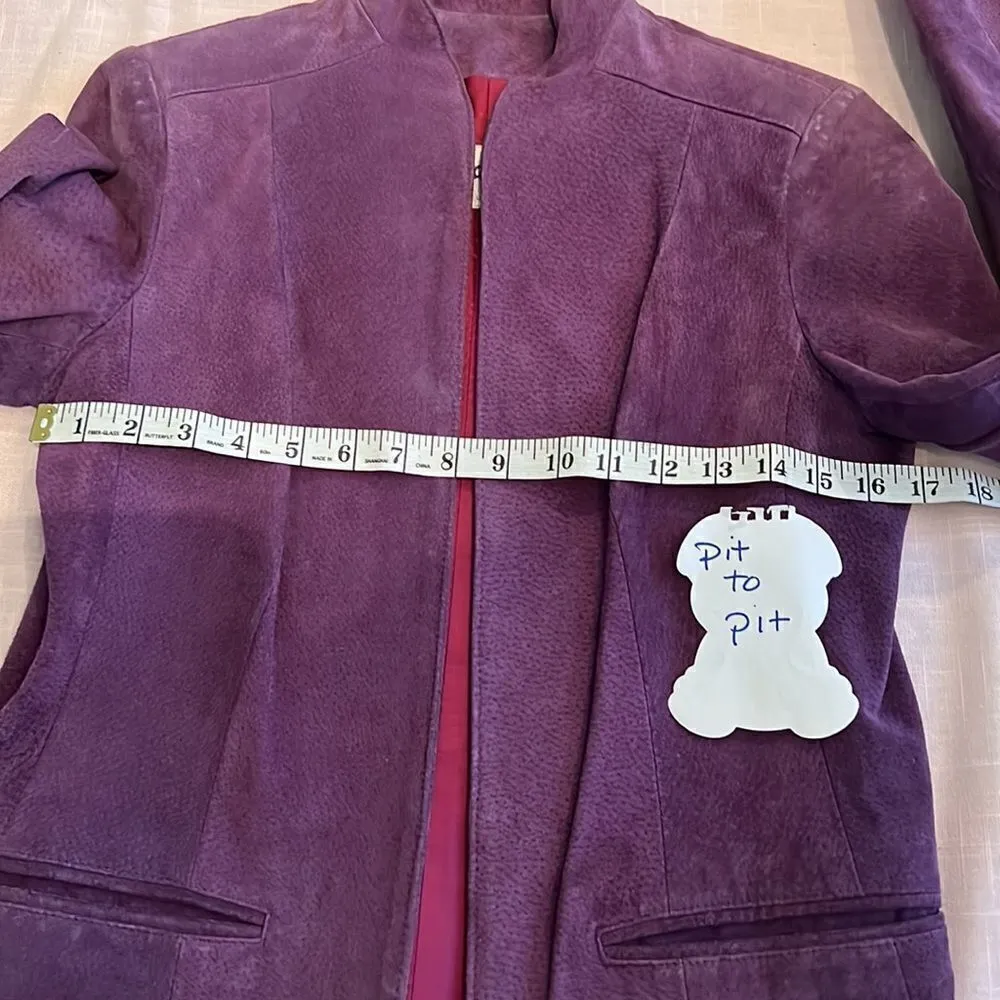 Avanti vintage sz10 purple suede jacket EVC see last 5 photos for signs of wear - Image 9