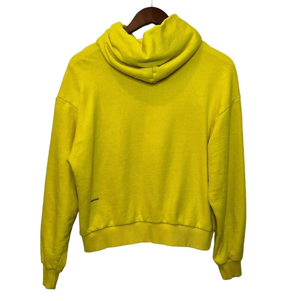 Pangaia 365 Organic Cotton Hoodie Sweater Saffron Yellow Women’s Size XS - Image 7