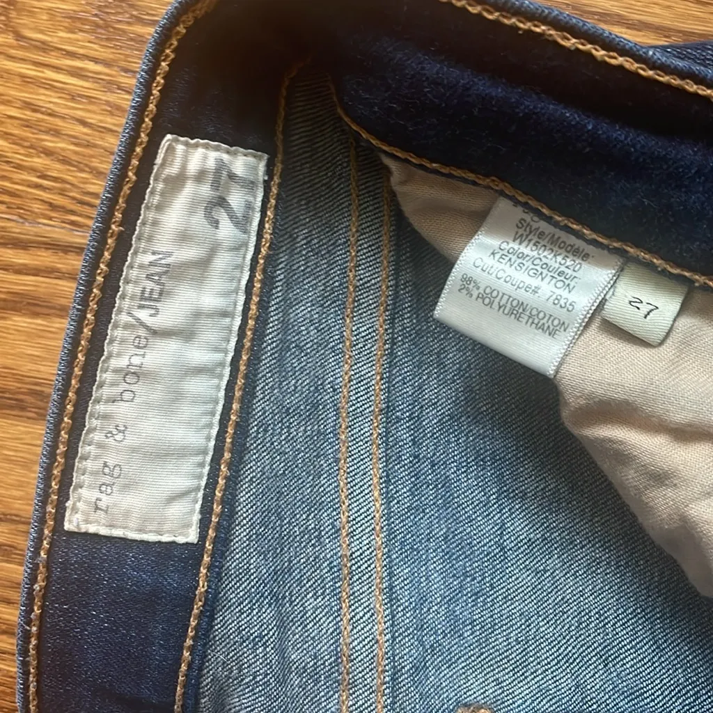 Rag & Bone Jeans Dark Wash Kensington Size 27 - Image 5