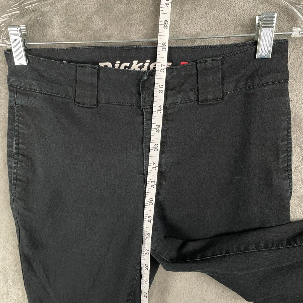 Dickies Flex Worker Skinny Pants Womens 3/26 Black Cotton Blend Stretch Workwear - Image 6