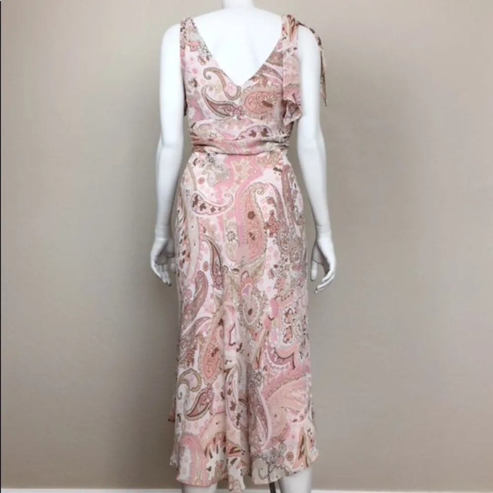 Bandolino Nude Pink‎ Paisley & Floral Frilly Dress - Image 3