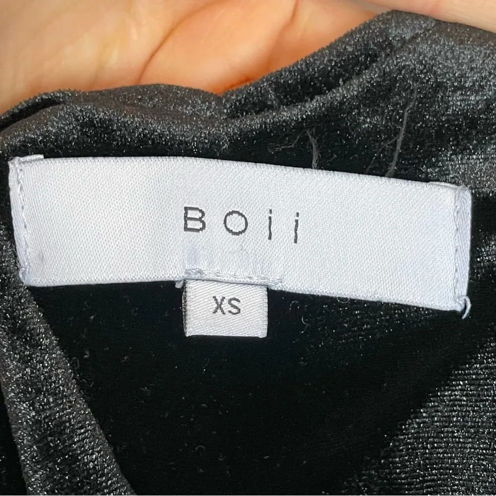 Slouchy Velour Overalls Women Stretch Velvet Black Jumpsuit Oversize XS Wide Leg - Image 4