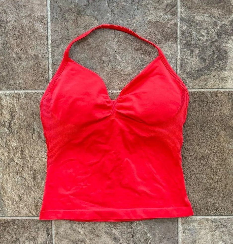 Dfyne Impact Longline Strappy Top Chilli Size Large Orange - Image 3