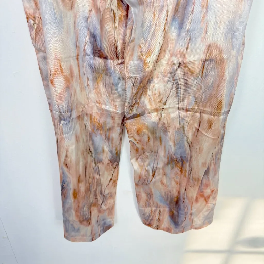 NWT Micas Marble Print High Waisted Full-length Straight Leg Pants Size XL NEW - Image 9