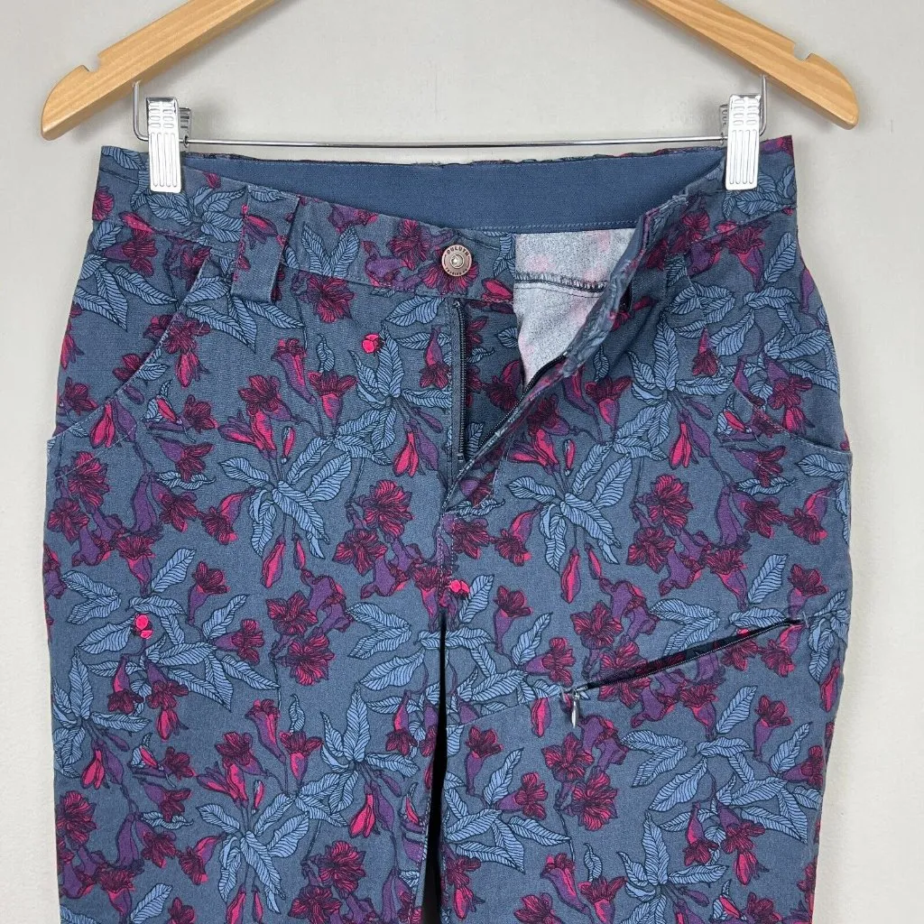 Duluth Trading Pants Women 6 Rootstock Gardening Petal Pusher Capri Crop Stretch Purple - Image 4