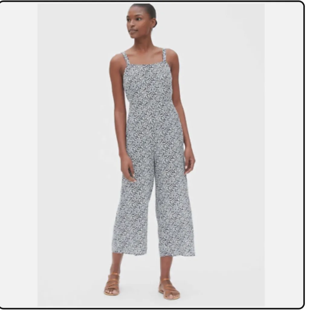GAP Monochrome Floral Jumpsuit Size 0 - Image 4