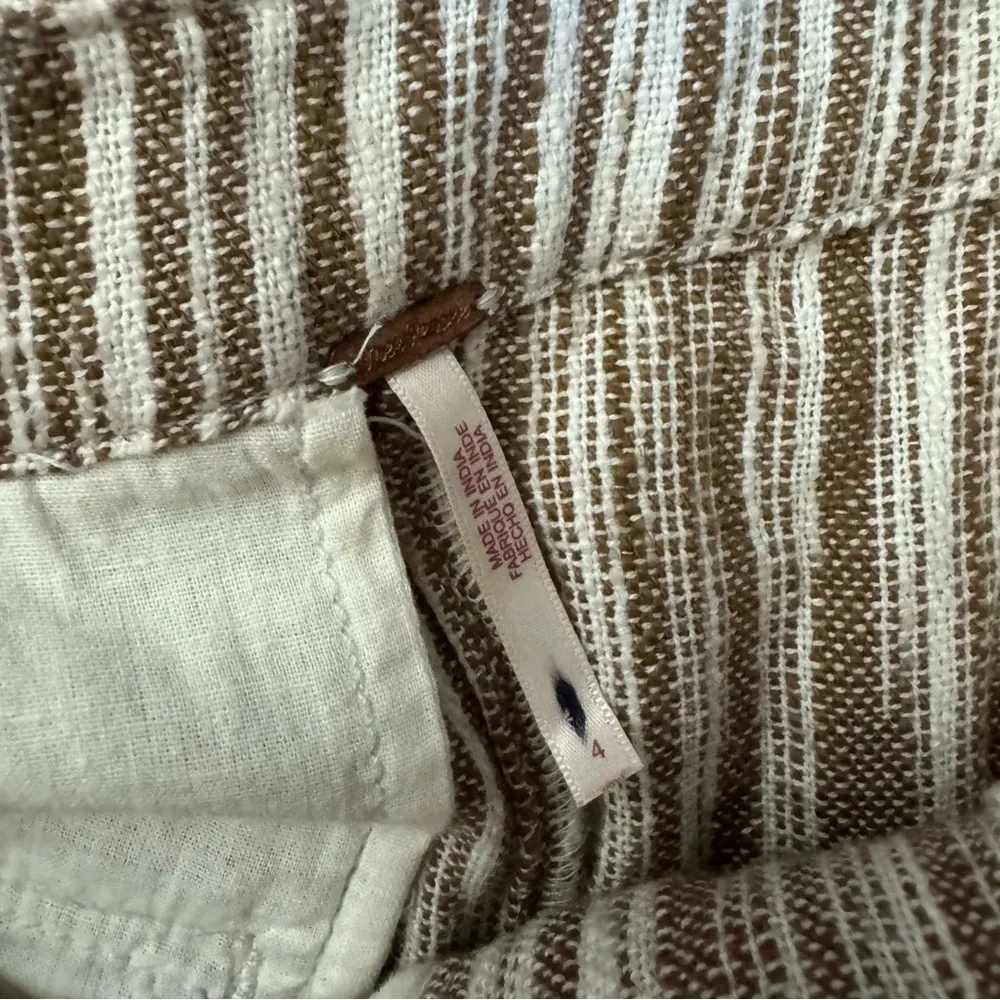 Free People Marta Yarn Dye Trouser Pants Sz 4 Stripe Wide Leg Cotton - Image 16