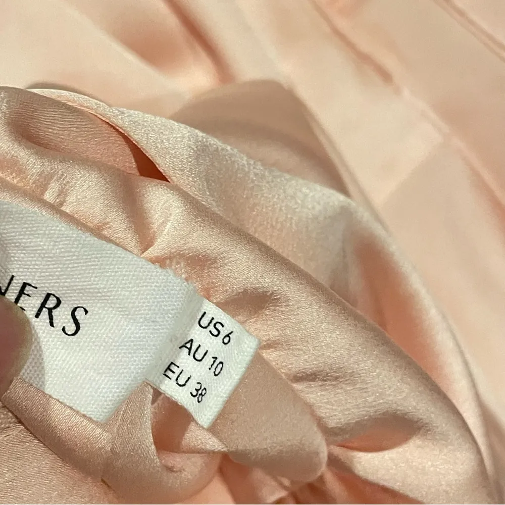 Fame & Partners Libra Satin Cowl Neck Pink Dress size 6 - Image 15