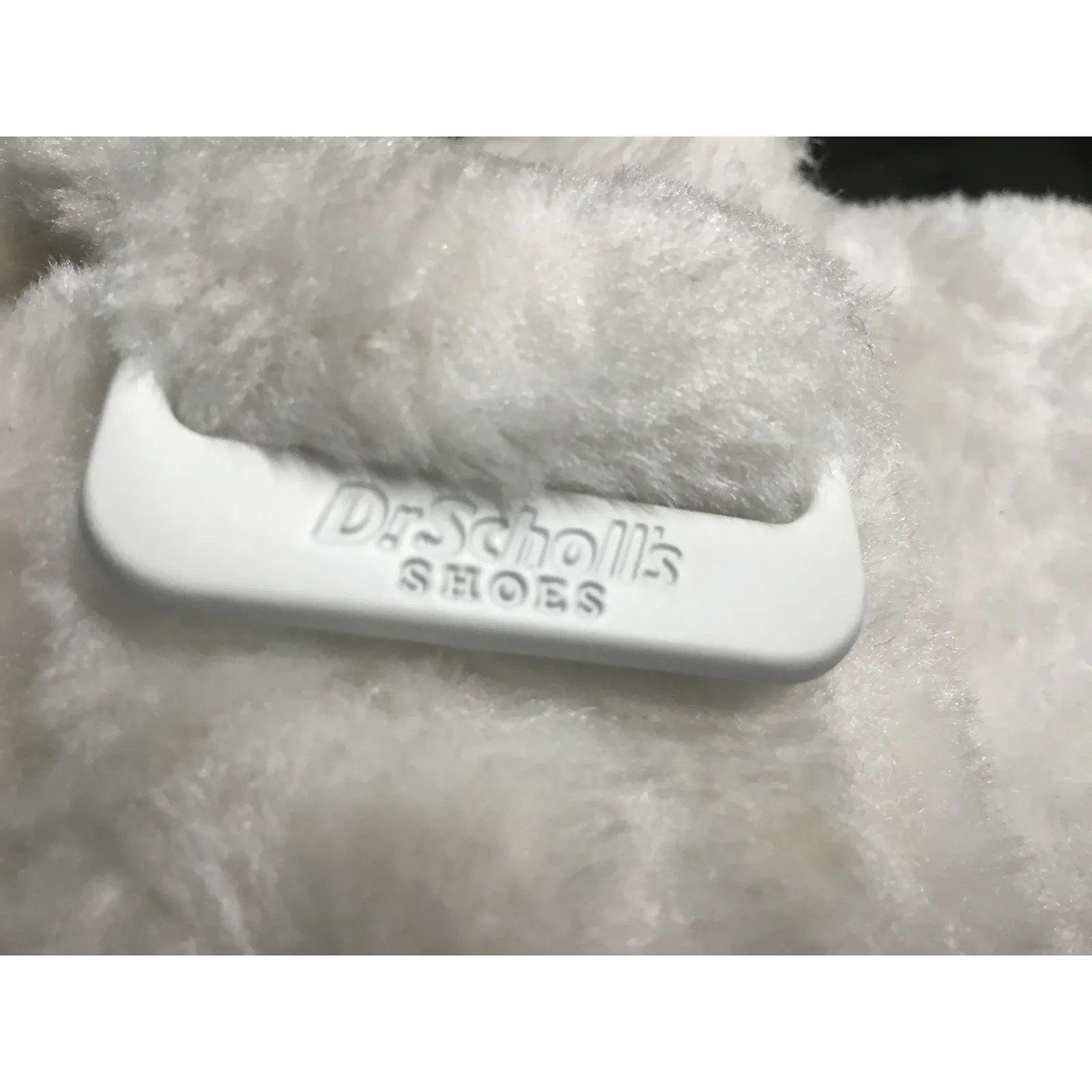 Dr. Scholl's Slide Sandals Women's 10 White Faux Fur Slip - Image 7