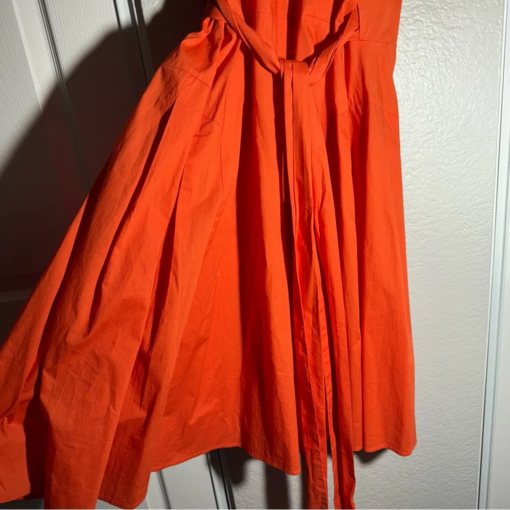 Ashley Stewart • Wrap Midi Dress • Orange • Size 18 • 97% Cotton • Plus size - Image 11