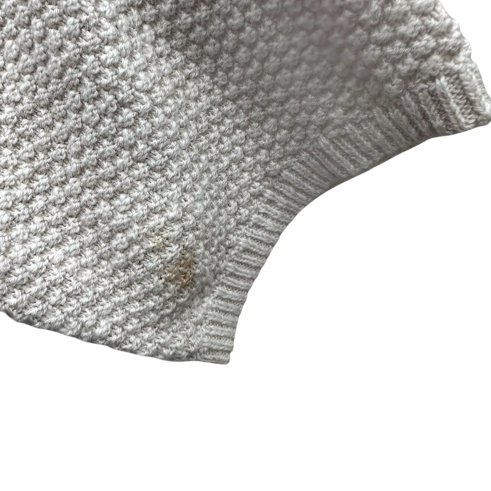 Chico's‎ Beaded Seed Stitch LS Cardigan Sweater, Beige, Sz. 2 (L 12/14) NWT $119 - Image 7