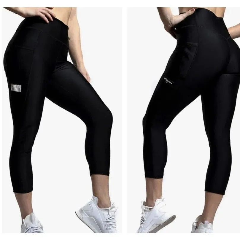 We The People Holsters Black Leggings Defend The 2nd Sz L Women’s Size L - Image 2