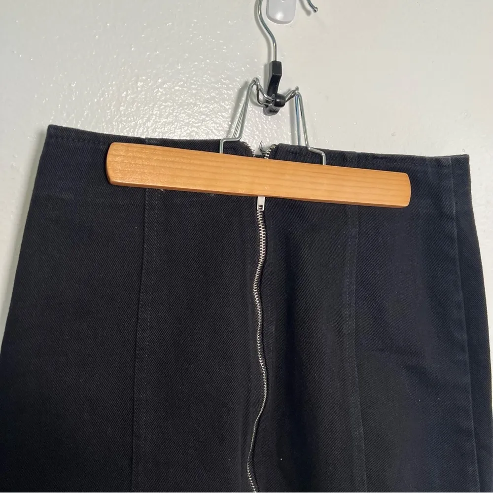 Honey Punch Denim Black Tied Mini Skirt - Image 8