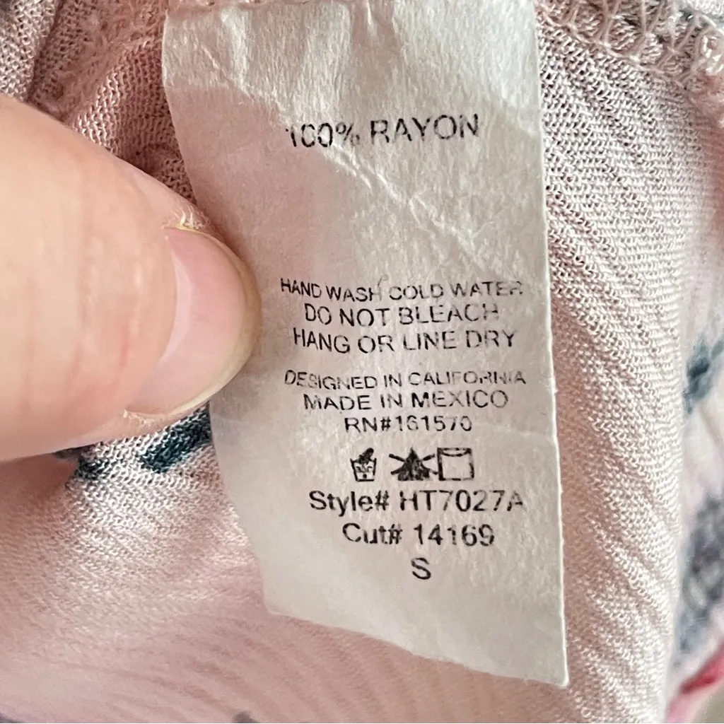 HAPTICS Pink Floral Double Ruffle Flutter Sleeve Blouse, Small - Image 7