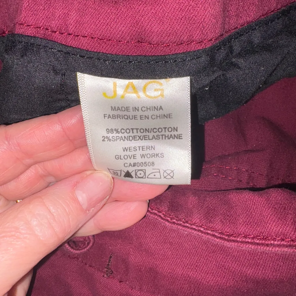 Jag Jeans Women's Skinny Jeans in Burgundy - Image 7