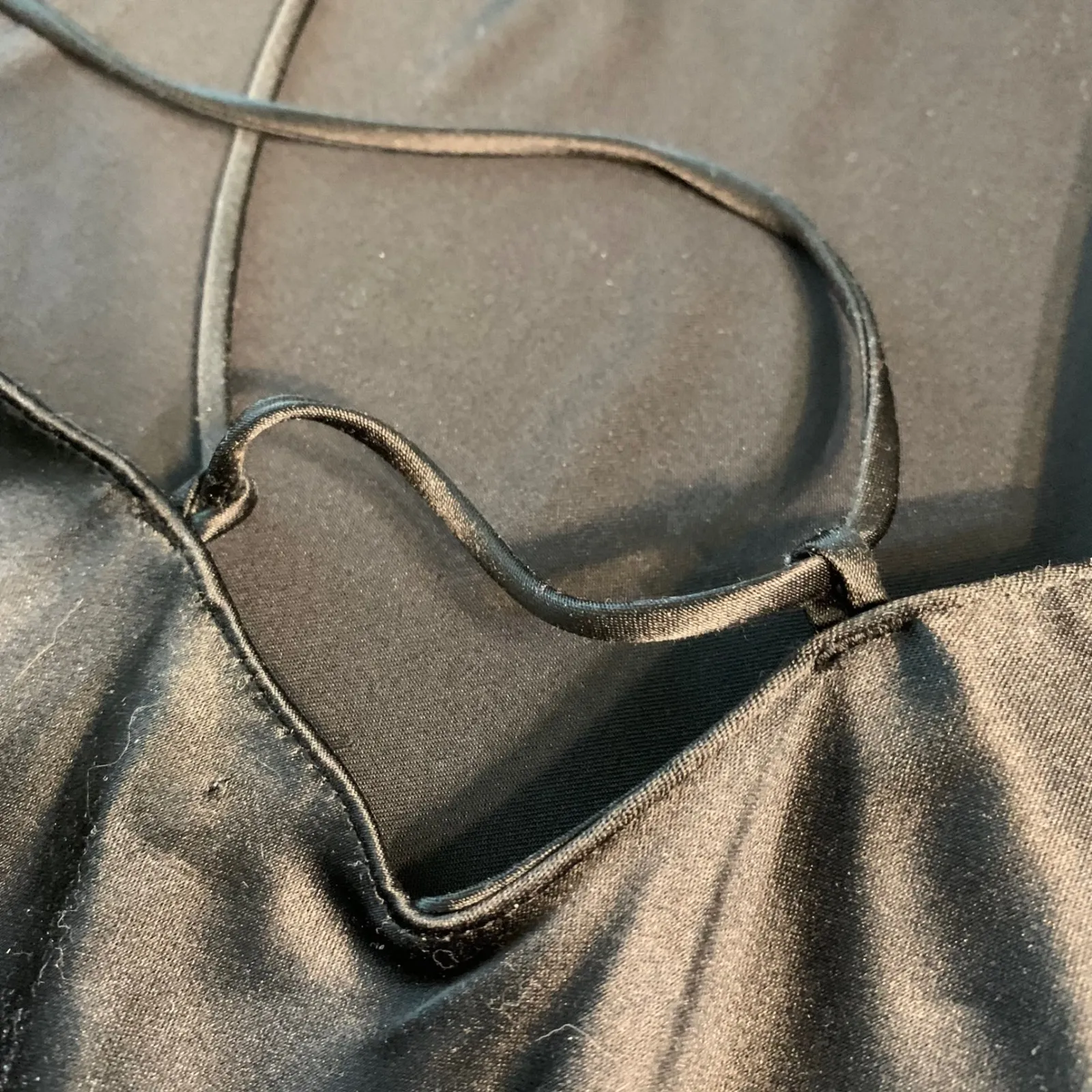 Victoria's Secret Black Satin Slip Maxi Dress Lingerie Small Sexy Formal Event - Image 12