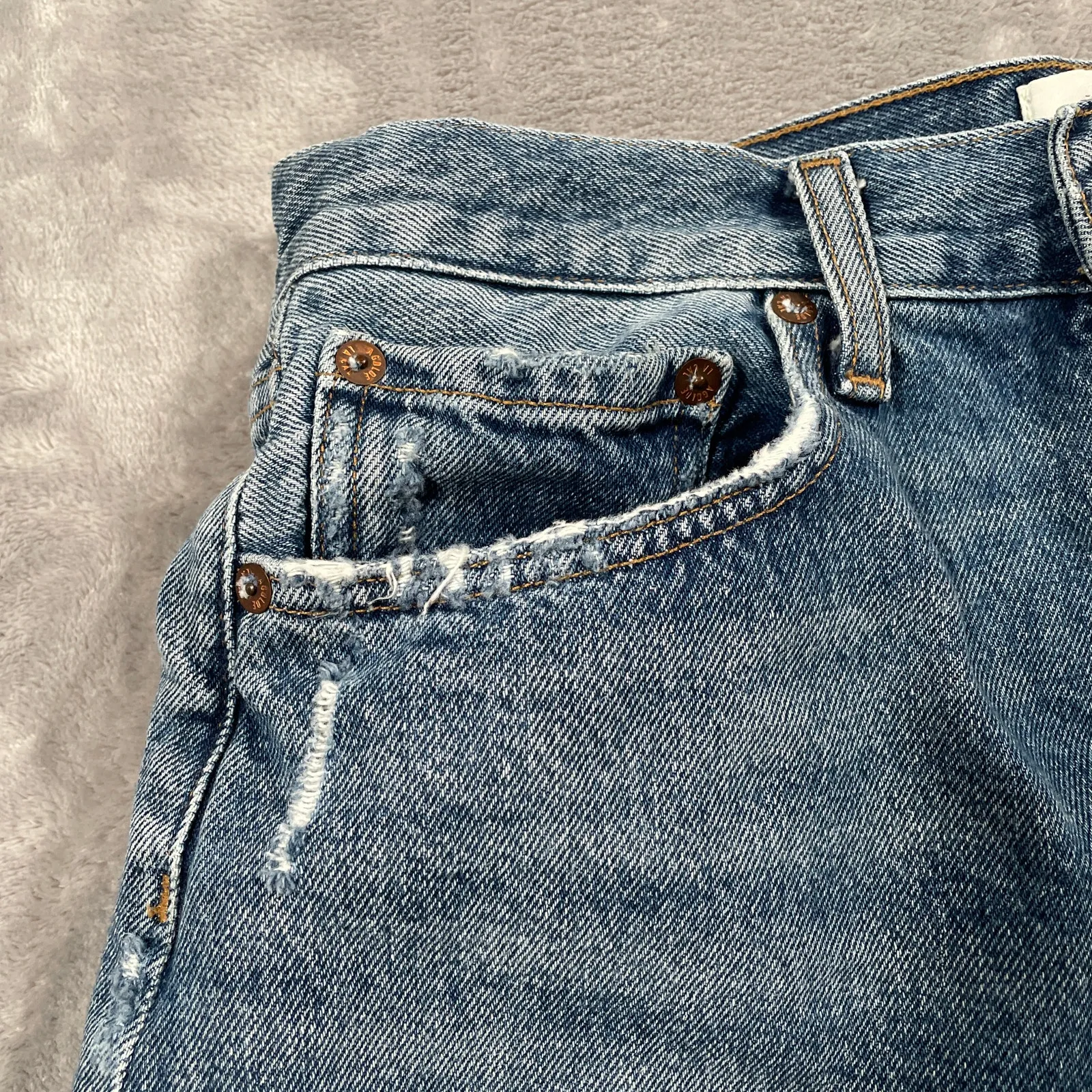 Agolde Parker Shorts 26 Cut Off Distressed Boho Festival Coastal Cowgirl - Image 7