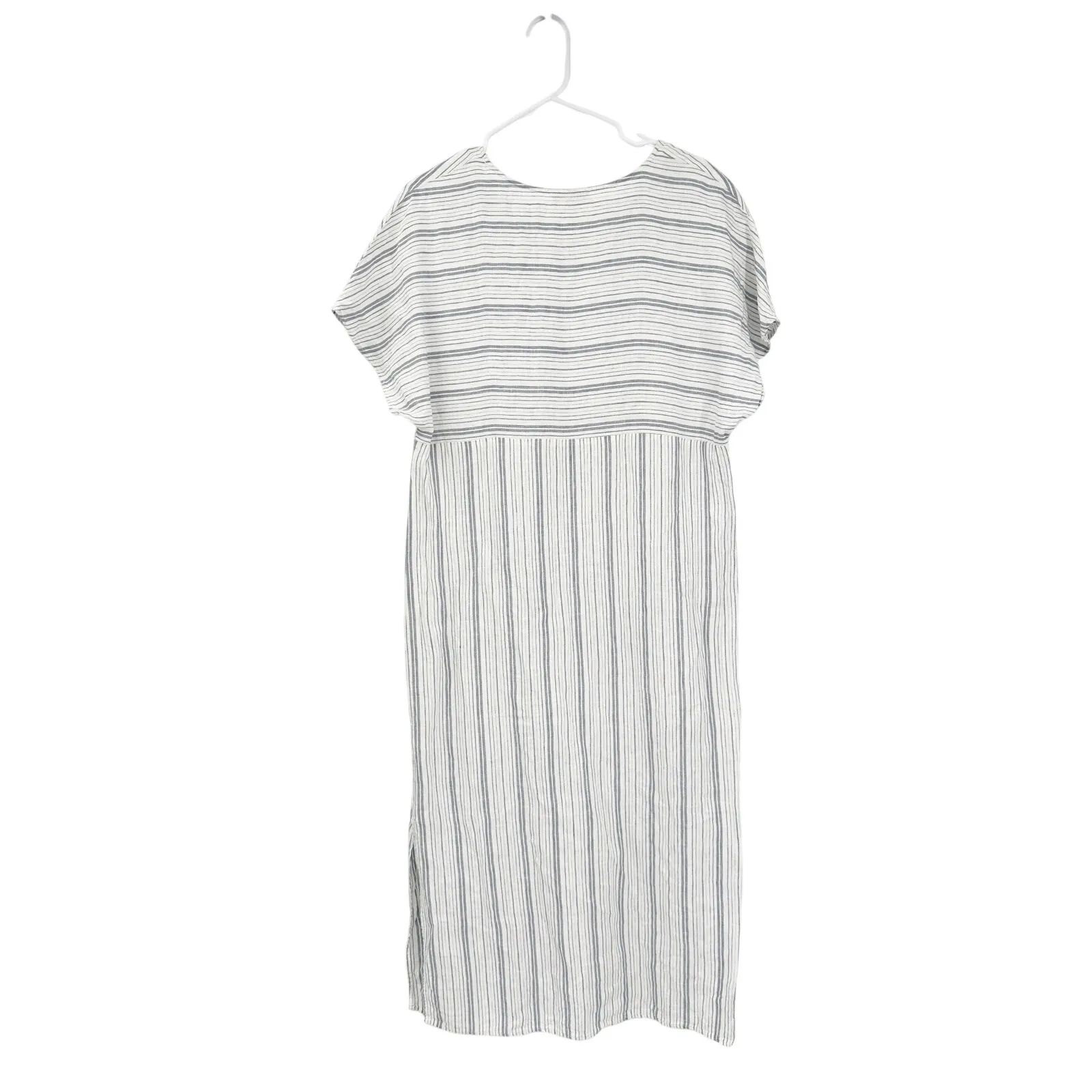 Eileen Fisher Sleepwear by Garnet Hill Organic-Linen Caftan Midi Night Gown S - Image 3