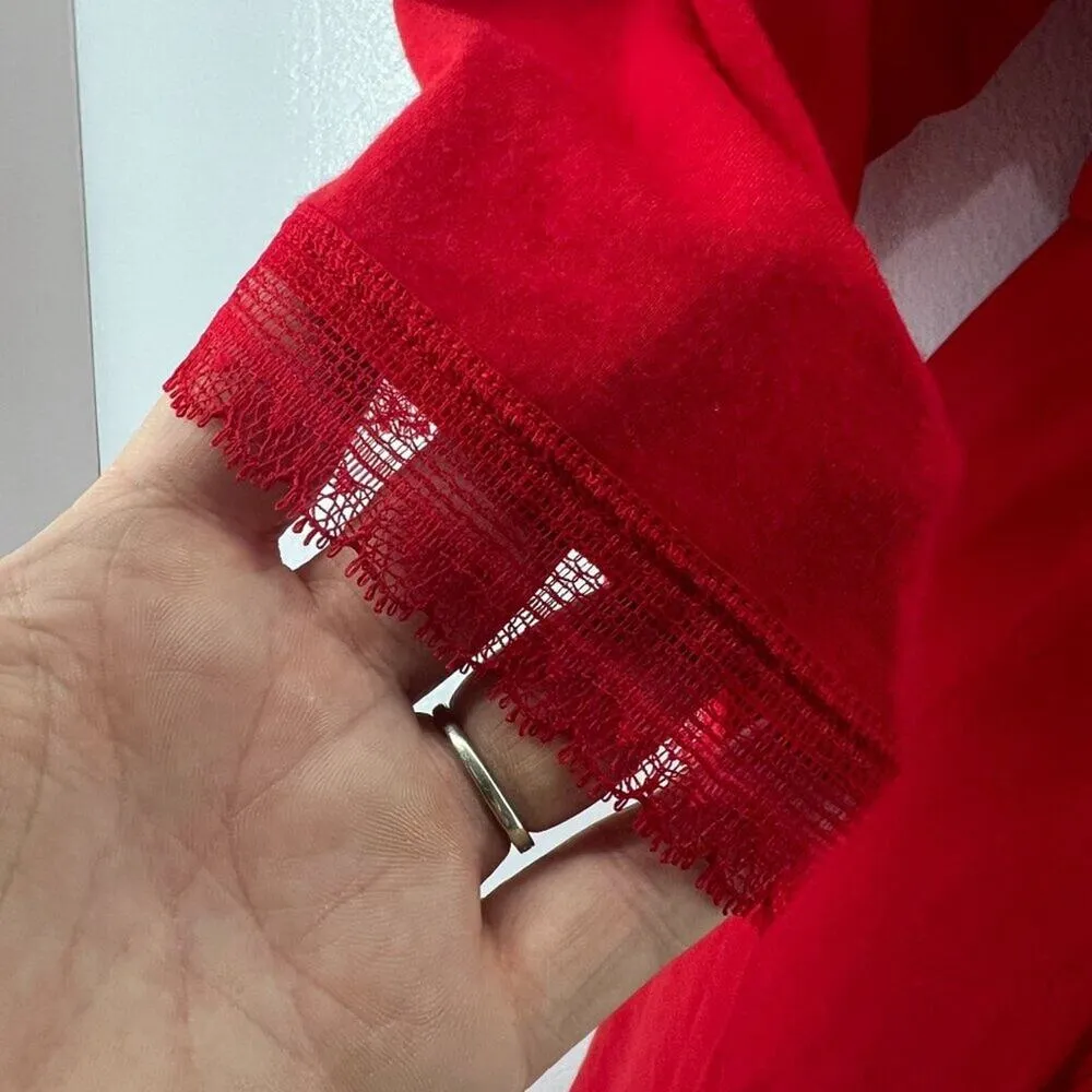 Victoria's Secret Red Hot Robe Lace Accents Womens XS/S - Image 7