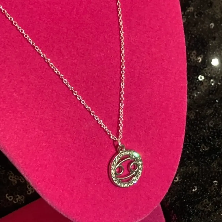 Cancer Zodiac Sign Sterling Silver Necklace Constellation mcbling Birthday Gift - Image 8