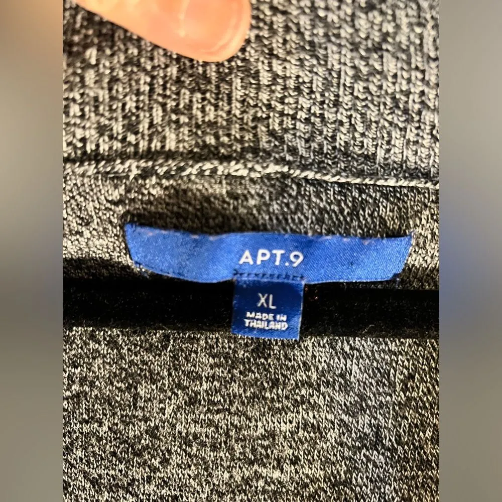 Sweater pullover APT 9 heathered grey vneck long sleeve XL $25 - Image 7