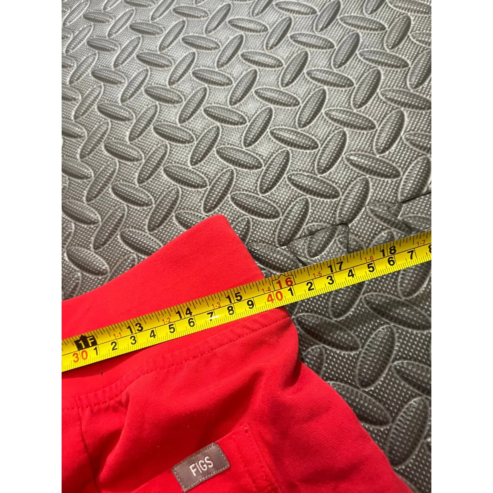 FIGS High Waisted Yola Skinny Scrub Pants Red Medical Healthcare Womens Large - Image 5