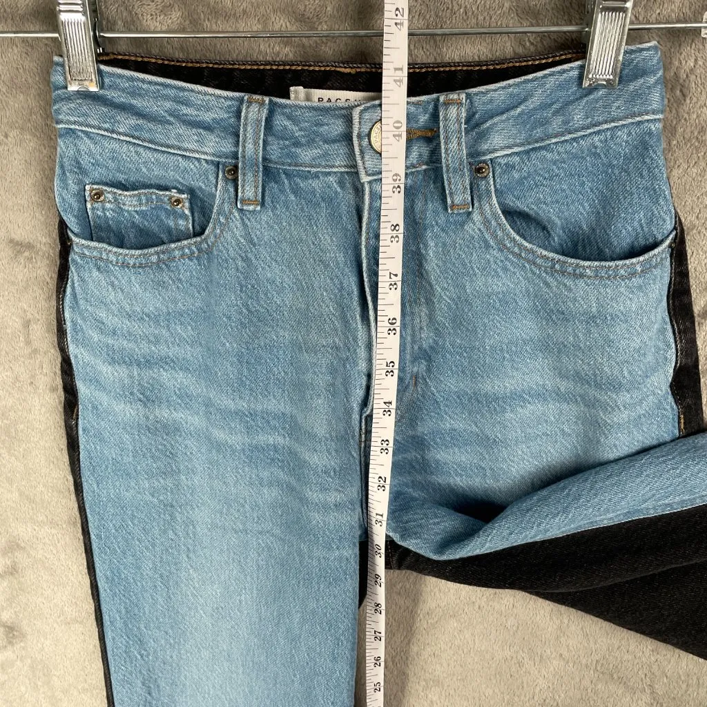 PacSun 90’s Boyfriend Jeans Women’s Size 24 Two-Tone Split Black Blue Denim Y2K - Image 5