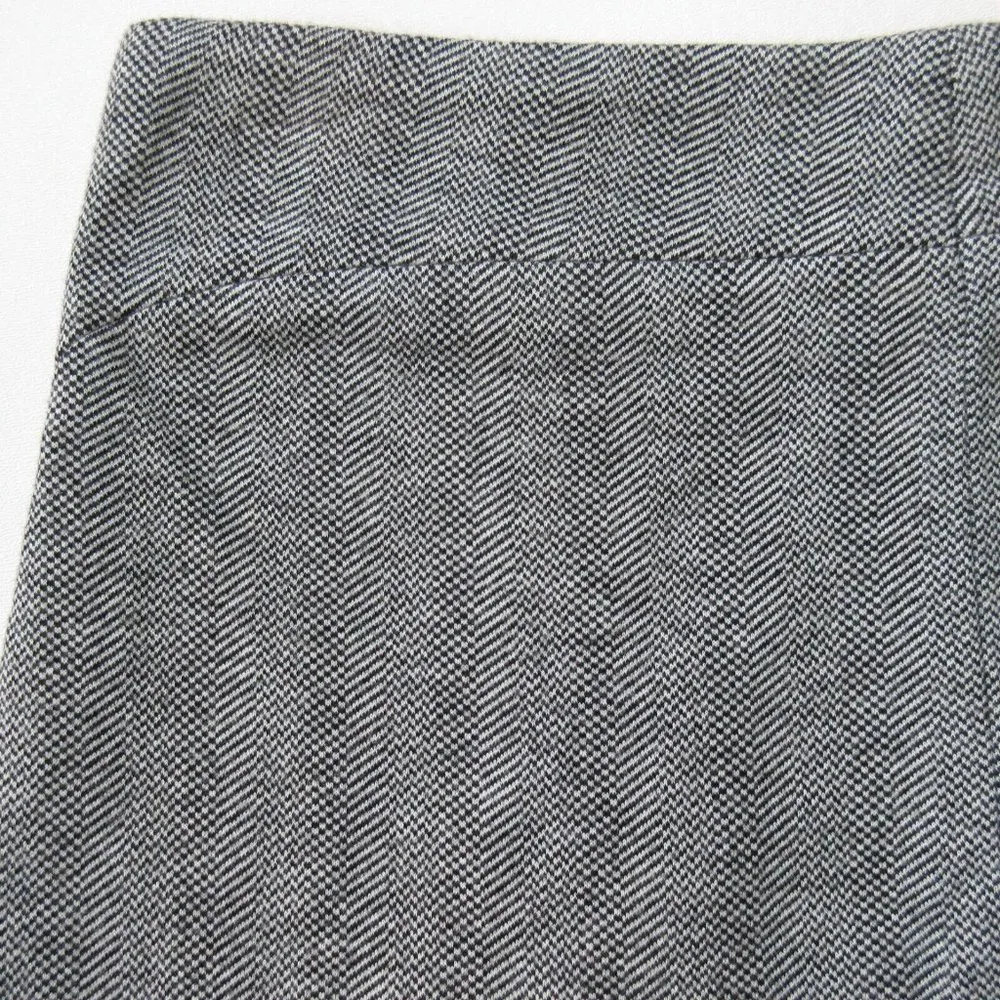 NWT MM. Lafleur Morton in White Black Herringbone Zip Jacquard Pencil Skirt 4 - Image 5
