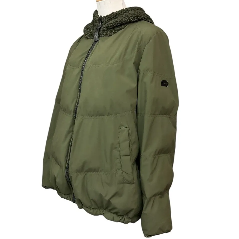 Koolaburra by UGG Women's Reversible Sherpa Hooded Puffer Jacket Green Size L Size L - Image 5