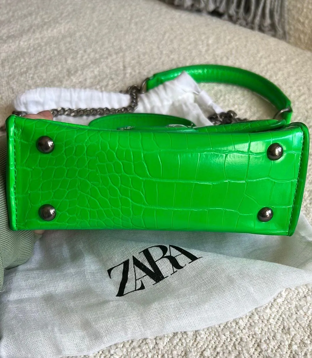 ZARA Neon Green Bag - Image 2