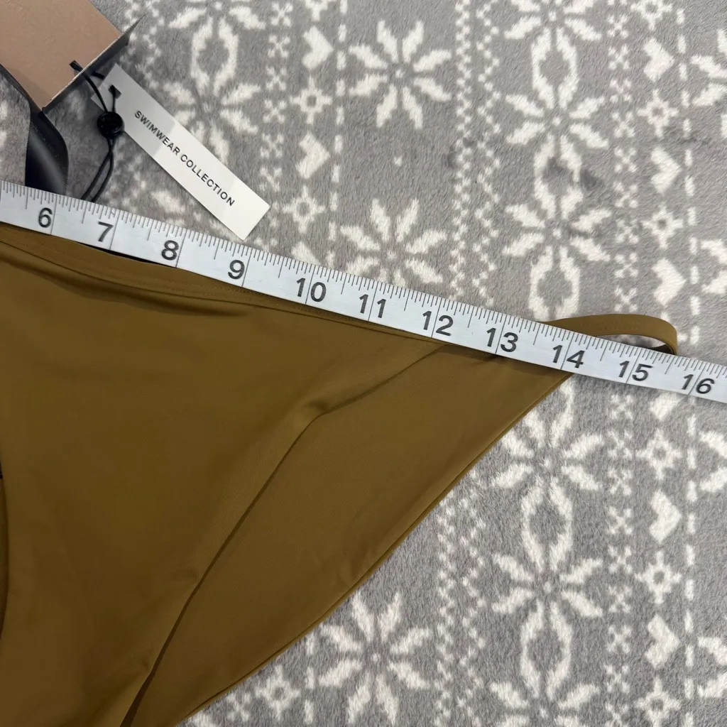 NWT Massimo Dutti Olive‎ Green Bikini Bottom Size Medium - Image 8