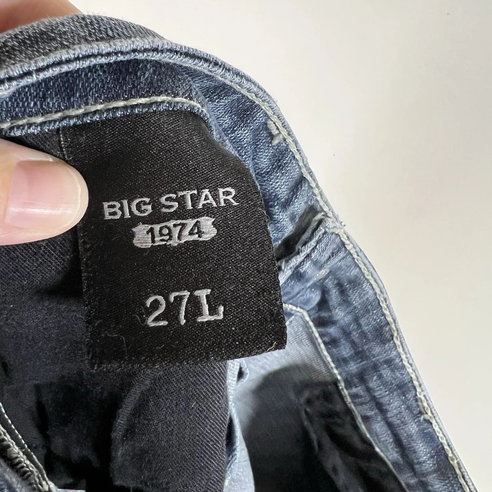 Big Star Jeans Womens Size 27L Blue Pride Low Rise Boot Cut Dark Wash western‎ - Image 9