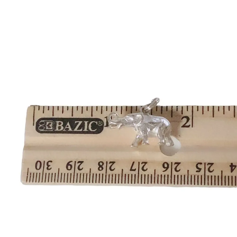 Sterling Silver Small Elephant Tusk Up Lucky Charm - Image 5