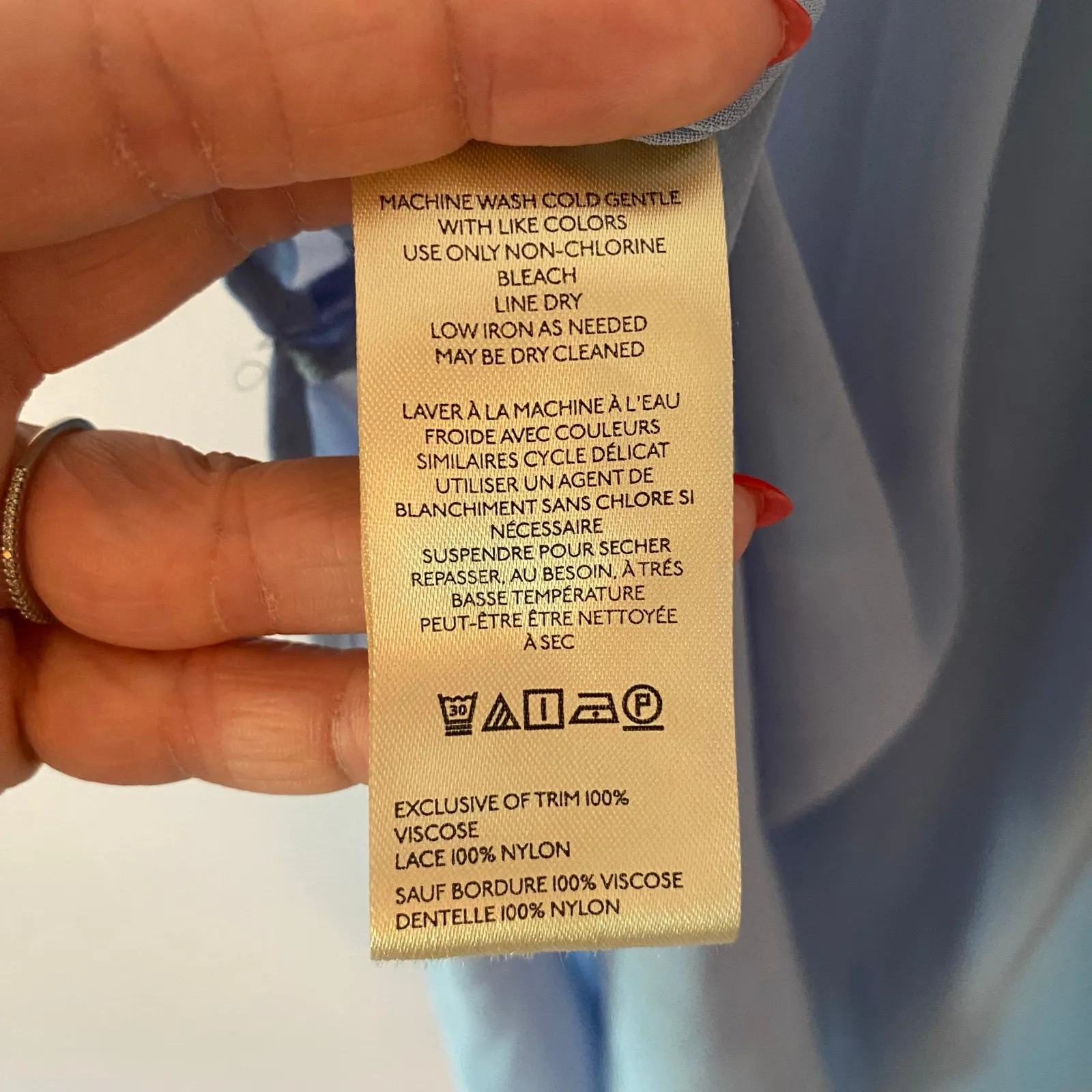 NWT Free People Intimately Light Blue Lace Slip Dress Sleeveless Women's Medium - Image 11