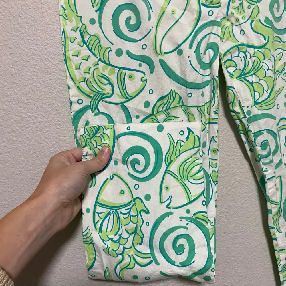 Lilly Pulitzer Vintage Cropped Pants with Fish Pattern - Image 7