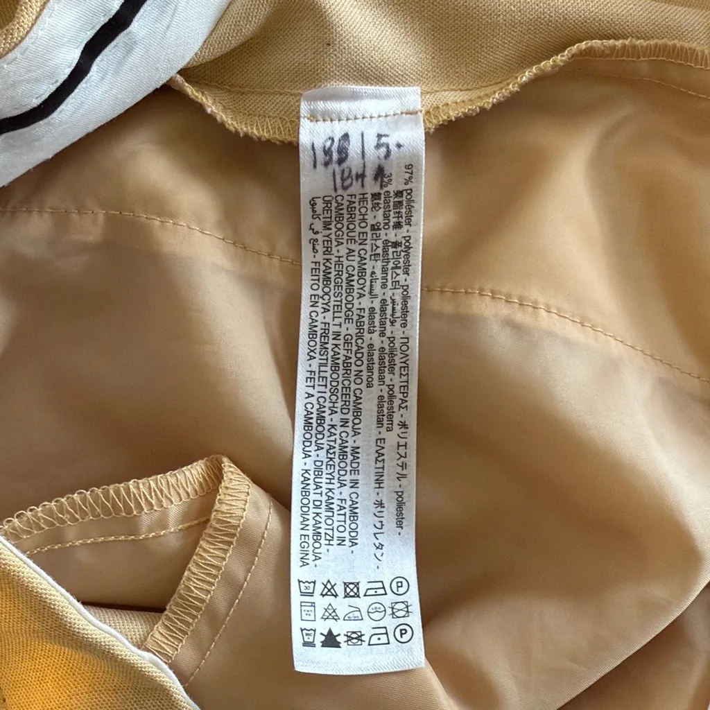 Zara Mid-Rise Yellow Cropped Ankle Woven Career Dress Pant Trouser, 6 - Image 8