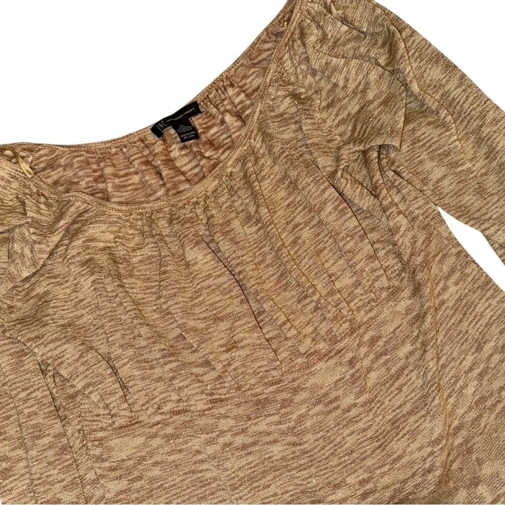 INC Women's Tan Long Sleeve Top Size XL - Image 4