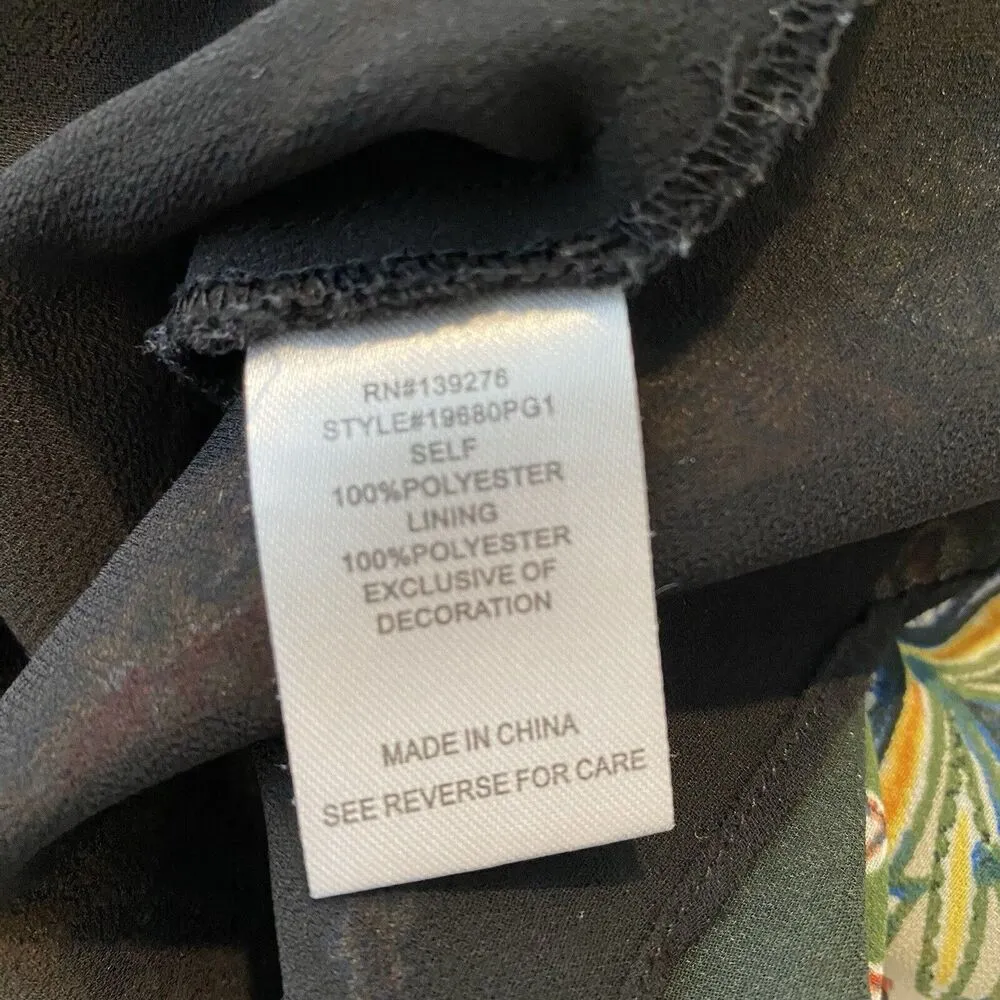 Daniel Rainn Boho Paisley Print Flowy Embroidery V Neck Tassels Sleeveless Top M - Image 5