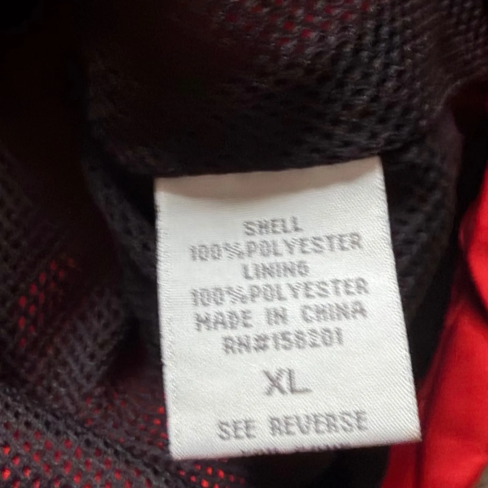 Cali 1850 Los Angeles Red White Black Stripe Anorak Hoodie Jacket XL - Image 6