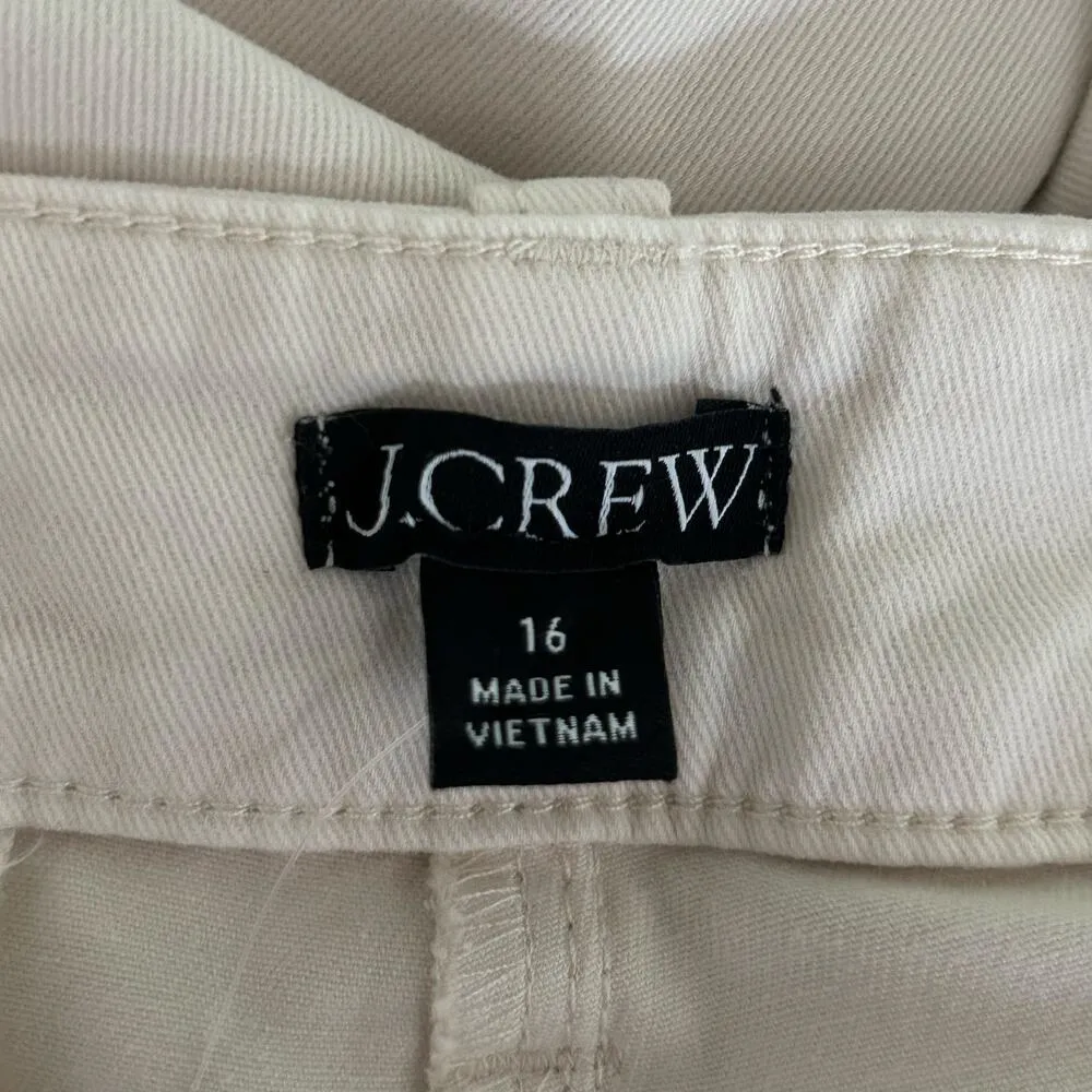 J. Crew Women's Straight Leg High Rise Kate Chino Khaki Pants Size 16 New - Image 7